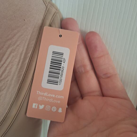 ThirdLove 42F classic T-shirt underwire tan light nude bra new NWT - Picture 2 of 4